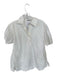 Simkhai Size XS White Cotton Short Balloon Sleeve Collar Buttons Dress White / XS