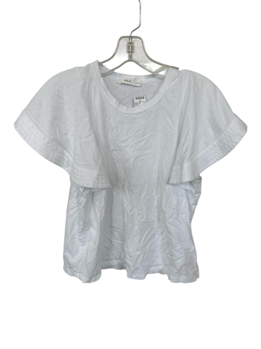 A.L.C. Size M White Cotton Short Sleeve Top White / M
