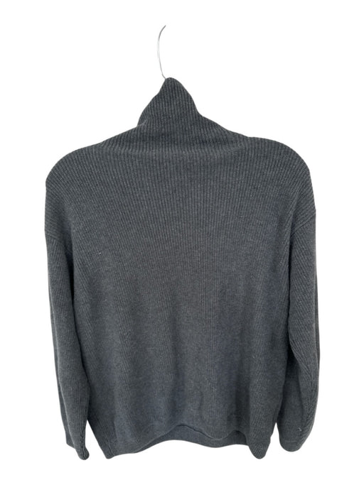 Belford Size L Gray Pima Cotton Turtle Neck Knit Long Sleeve Sweater Gray / L
