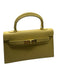 Yellow Vegan Leather Top Handle Structured Long Strap Incl. Bag Yellow / S