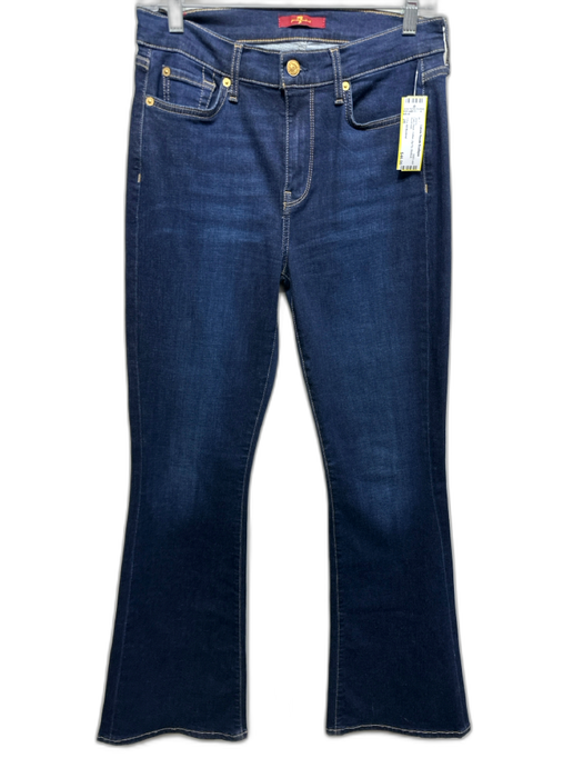 7 For All Mankind Size 28 Dark Wash Cotton Zip Fly Bootcut Jeans Dark Wash / 28