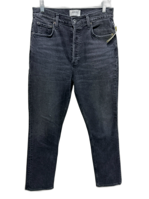 Agolde Size 28 Black Cotton Button Fly Jeans Black / 28