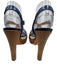 Alexandre Birman Shoe Size 9 Blue Python Strappy Snake Skin Open Toe Sandals Blue / 9