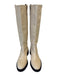 aeyde Shoe Size 39 Cream White Leather Upper Round Toe Knee High Pull Tabs Boots Cream White / 39