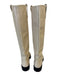aeyde Shoe Size 39 Cream White Leather Upper Round Toe Knee High Pull Tabs Boots Cream White / 39
