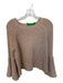 Karlie Size M Tan Cotton Knit Long Bell Sleeve Sweater Tan / M