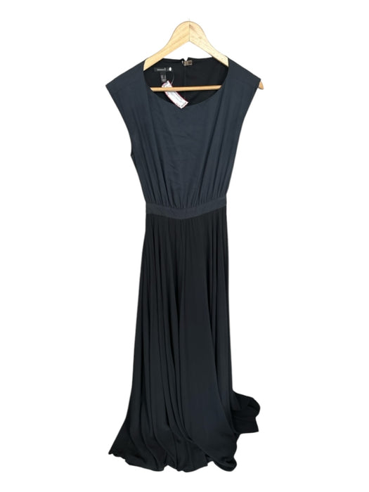 Mango Size XS Black & Charcoal Cap Sleeve Open Back Gown Black & Charcoal / XS