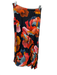 Farm Rio Size S Red & Navy Silk Abstract Midi Skirt Red & Navy / S