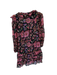 Cleobella Size XS Purple & Black Nylon Floral Abstract Long Sleeve Dress Purple & Black / XS