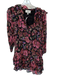 Cleobella Size XS Purple & Black Nylon Floral Abstract Long Sleeve Dress Purple & Black / XS