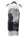 Dries Van Noten Size 42 White & Black Cotton Paneled lined Plant Print Dress White & Black / 42