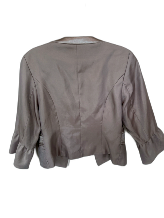 Vertigo Size S Silver Polyester Long Sleeve Jewel Clasp Top Silver / S