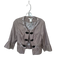 Vertigo Size S Silver Polyester Long Sleeve Jewel Clasp Top Silver / S