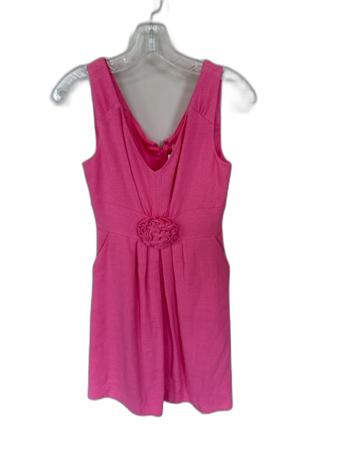 Lily Pulitzer Size 0 Pink Polyester Blend V Neck Flower Mini Dress Pink / 0