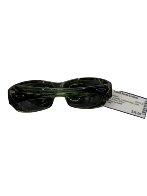 Oakley Green Acetate Toirtoise Shell Detail Black Shade Sunglasses Green