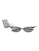 Oakley Silver Metal Rectangle Shade Reflective Clear Sunglasses Silver