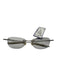 Oakley Silver Metal Rectangle Shade Reflective Clear Sunglasses Silver