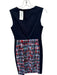 L.K. Bennett Size 4 Multi Cotton Blend Abstract Sleeveless Midi Dress Multi / 4