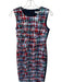 L.K. Bennett Size 4 Multi Cotton Blend Abstract Sleeveless Midi Dress Multi / 4