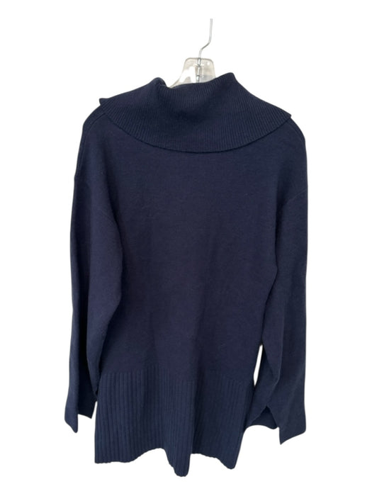 Modern Citizen Size M Navy Viscose Blend Long Sleeve Front Zip Dress Navy / M