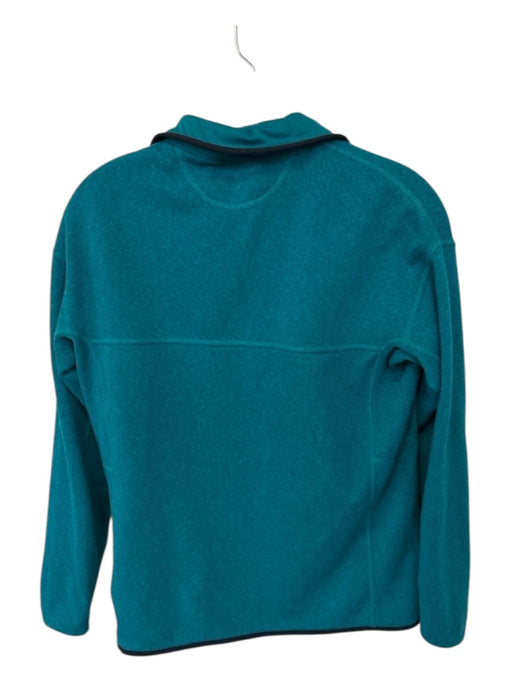 Patagonia Size M Teal & Navy Polyester Long Sleeve Snap buttons Athletic Jacket Teal & Navy / M