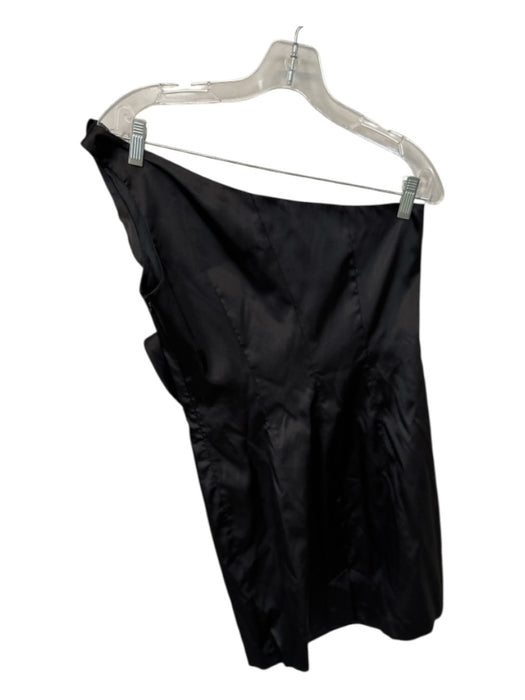 Laundry Size 4 Black Polyester Blend One Shoulder Ruffles Dress Black / 4