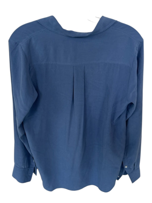 Everlane Size 6 Slate Blue Silk Long Sleeve Button Down Collar Top Slate Blue / 6