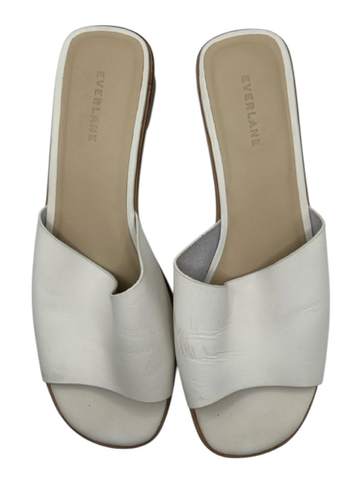 Everlane Shoe Size 10.5 White Leather open toe Mules White / 10.5