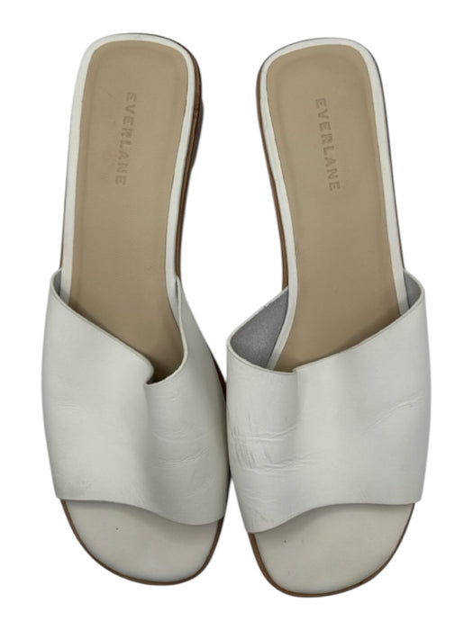 Everlane Shoe Size 10.5 White Leather open toe Mules White / 10.5
