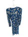 Rouje Size 36 Blue & Cream Viscose Long Sleeve Flowers Wrap Maxi Dress Blue & Cream / 36