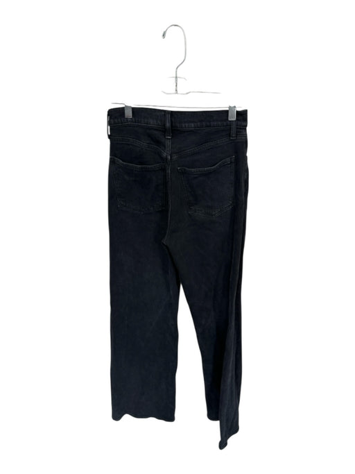 Joe's Size 26 Black Cotton Blend High Waist Wide Leg Jeans Black / 26