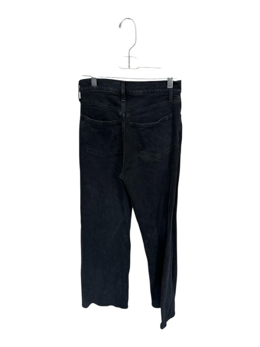Joe's Size 26 Black Cotton Blend High Waist Wide Leg Jeans Black / 26
