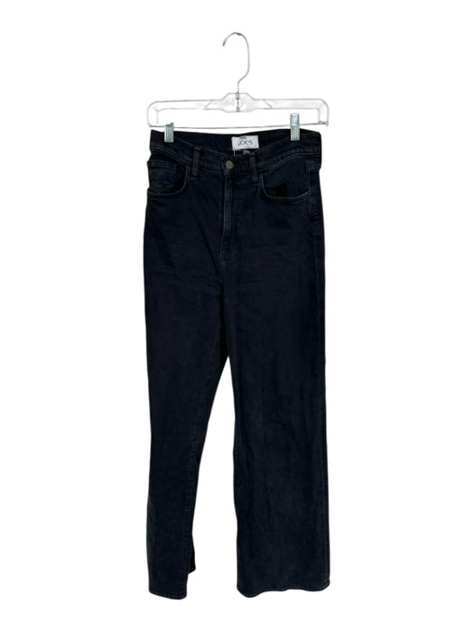 Joe's Size 26 Black Cotton Blend High Waist Wide Leg Jeans Black / 26
