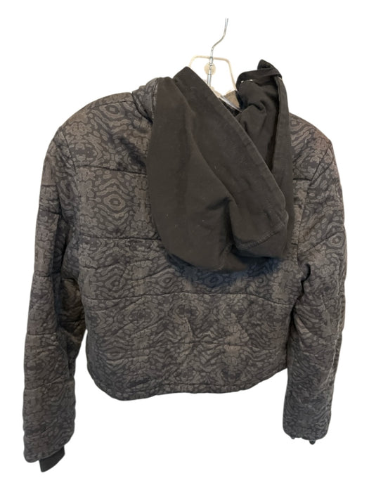 Marrakech Size S Brown & Black Lycocell & Cotton Hood Animal Print Jacket Brown & Black / S