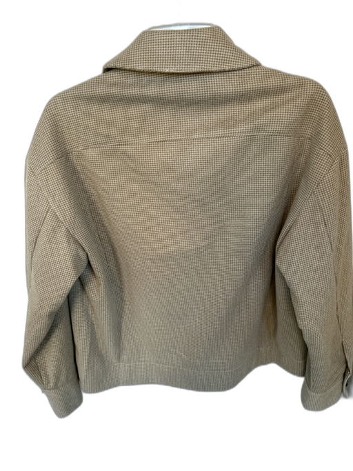 Maeve Size XXS Taupe & Beige Polyester Houndstooth Buttons Jacket Taupe & Beige / XXS