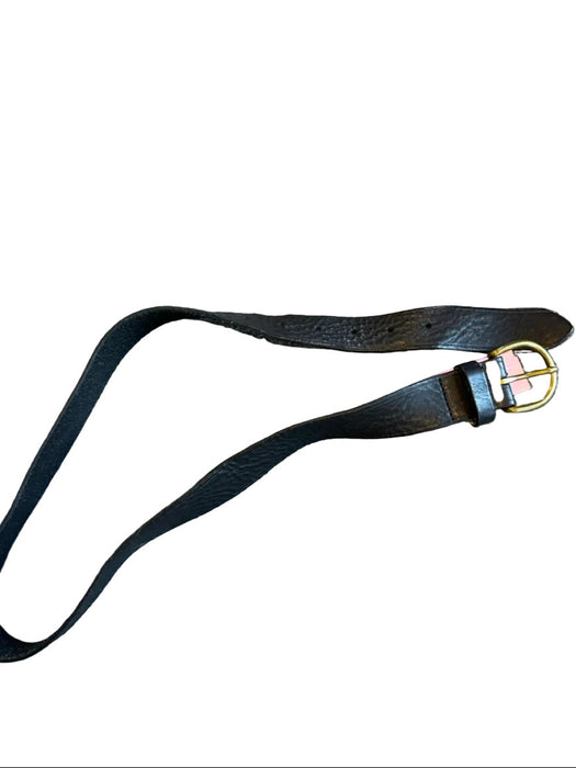 Madewell Black & Brass Leather Brass Hardware Belts