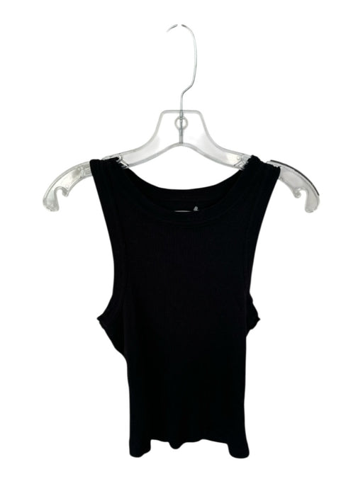 Citizens of Humanity Size XS Black Organic Cotton Blend Sleeveless Ribbed Top Black / XS