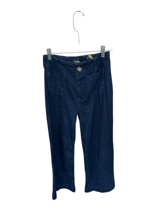 Maeve Size 25 Dark Wash Cotton Blend High Waist Wide Leg Jeans Dark Wash / 25