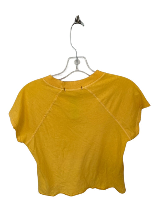 AMO Size XS Marigold Cotton Short Sleeve Cropped Top Marigold / XS