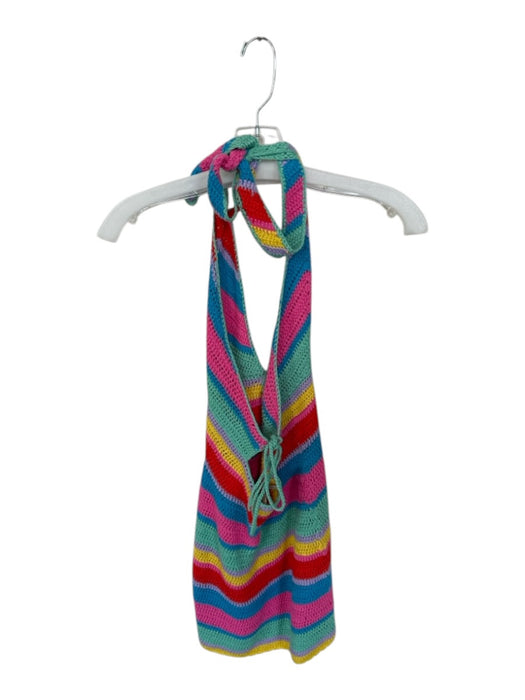 More To Come Size XS Multi Cotton Halter Neck Crochet Dress Multi / XS