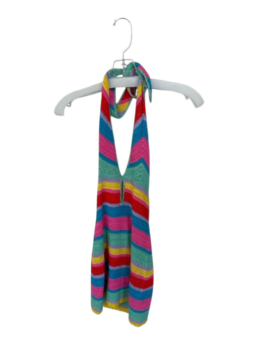 More To Come Size XS Multi Cotton Halter Neck Crochet Dress Multi / XS