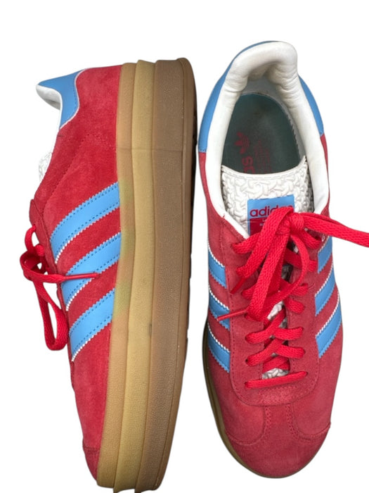 Adidas Shoe Size 9.5 Red & Blue Suede Platform Lace Up Athletic Sneakers Red & Blue / 9.5