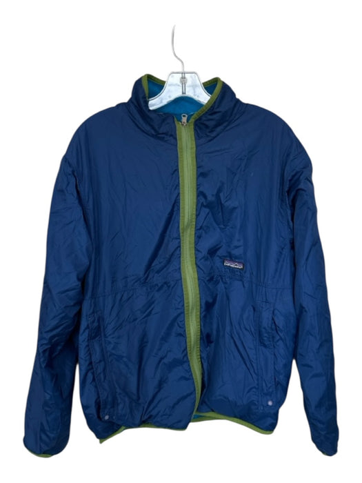 Patagonia Size Est M Navy & Blue Polyester Fleece Reversable Full Zip Jacket Navy & Blue / Est M