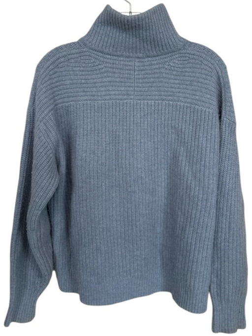 Everlane Size M Slate Blue Wool Cable Knit Half Zip Long Sleeve Sweater Slate Blue / M