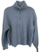 Everlane Size M Slate Blue Wool Cable Knit Half Zip Long Sleeve Sweater Slate Blue / M