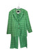 Asos Size 0 Green Polyester Long Sleeve Plaid 2 Button Pant Set Green / 0