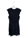 Parker Size 4 Black Silk Flutter Sleeves Ruffles Back Zip Dress Black / 4