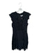 Parker Size 4 Black Silk Flutter Sleeves Ruffles Back Zip Dress Black / 4