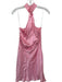 Amanda Uprichard Size S Pink Silk High Neck Sleeveless Slit Dress Pink / S