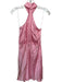 Amanda Uprichard Size S Pink Silk High Neck Sleeveless Slit Dress Pink / S
